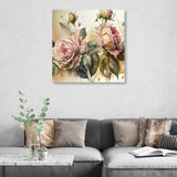 Multi Flower Wall Art Canvas Painting for Home, Bedroom & Living Room
