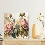 Multi Flower Wall Art Canvas Painting for Home, Bedroom & Living Room