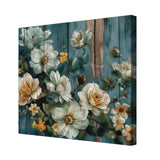 Flowers White Canvas Painting for Home, Bedroom & Living Room