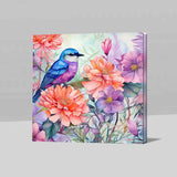 Charming Birds with Flower Delightful Wall Paintings