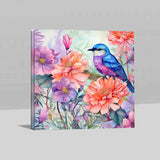 Charming Birds with Flower Delightful Wall Paintings