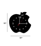 Black MDF Apple Modern Wall Clock