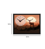 Deer On A Tree Printed Analog MDF Modern Wall Clock