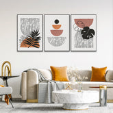 Boho Aesthetic Wall Painting For Living Room Set of 3