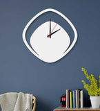 White MDF Boomerang Modern Wall Clock