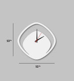 White MDF Boomerang Modern Wall Clock