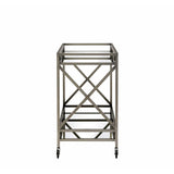 Chic X Design Bar Trolley With Dual Mirror Shelving