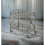 Chic X Design Bar Trolley With Dual Mirror Shelving
