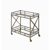 Chic X Design Bar Trolley With Dual Mirror Shelving