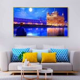 Sikh Golden Temple Scenery Canvas Wall Painting Big Panoramic