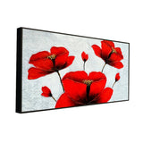 Beautiful Red Flower Wide Format Canvas Print Wall Painting
