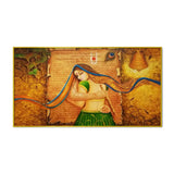 Radha Krishna Spiritually Romantic Canvas Painting Online