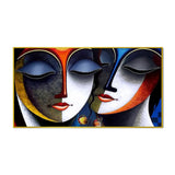 Divine Radha Krishna Romantic Canvas Wall Painting