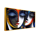 Divine Radha Krishna Romantic Canvas Wall Painting