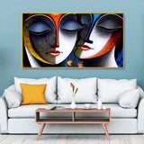 Divine Radha Krishna Romantic Canvas Wall Painting