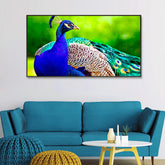 Beautiful Peacock Big Panoramic Canvas Wall Painting