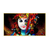 Krishna with Peacock Spiritual Canvas Wall Painting