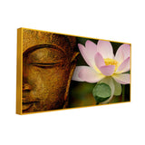 Buddha with Lotus Spiritual Canvas Wall Painting