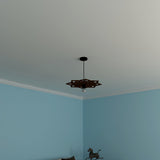 The Wide Floral Art Ceiling Shadow Light