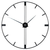Black Round Style Metal Wall Clock