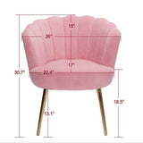Pink Crafted Shell Designer Lounge Chair