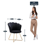 Charcoal Grey Rounded Back Velvet Lounge Chair