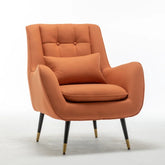 Saffron Thick Padded Velvet Armchair with Cushion