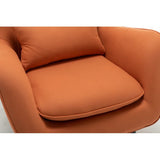 Saffron Thick Padded Velvet Armchair with Cushion