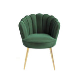 Green Crafted Shell Designer Lounge Chair