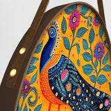 Madhubani Art Round Framed Canvas Wall Decorative Paintings - Set of 3