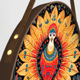 Traditional Madhubani Art Round Framed Canvas Wall Paintings - Set of 3