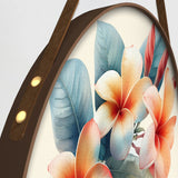 Round Framed Pink Floral Canvas Wall Hanging & Art Set of 3