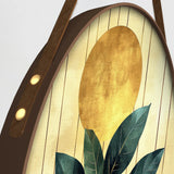 Tropical Beach Sunset Round Framed Canvas Wall Paintings - Set of 3