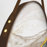 Gray & Gold Nature Abstract Round Framed Canvas Wall Painting - Set of 3