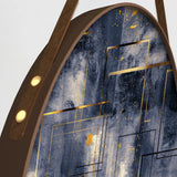 Modern Grey & Gold Abstract Round Framed Canvas Wall Paintings - Set of 3