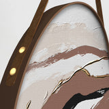 Neutral Tone Abstract Round Framed Canvas Wall Painting - Set of 3