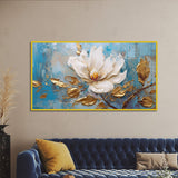 Blossom Abstract White Flower Canvas Wall Painting