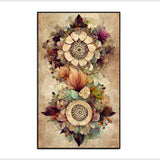 Vintage Floral Wall Painting Rustic Botanical Flower Canvas Wall Painting
