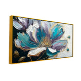 Elegant Blue Flower Painting, Perfect for Bedroom, Living Room, or Office Décor