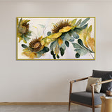 Golden Flower Painting for Wall Decoration