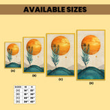 Abstract Golden Frame Modern Canvas Wall Painting