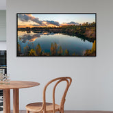 Calm Lake Reflection Canvas Wall Art Painting