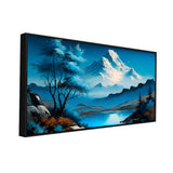 Himalayan Snowy Peaks Floating Framed Canvas Wall Painting