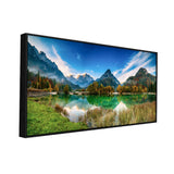 Beautiful Nature Calm Lake Reflection Canvas Wall Painting with Floating Frame