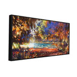 Beautiful Modern Abstract Nature's Embrace Canvas Wall Painting with Frame