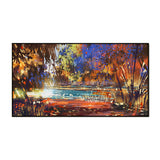 Beautiful Modern Abstract Nature's Embrace Canvas Wall Painting with Frame