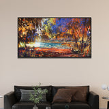 Beautiful Modern Abstract Nature's Embrace Canvas Wall Painting with Frame