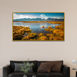 Beautiful Serene Mountain Lake Abstract Canvas Wall Painting for Home Décor