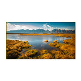 Beautiful Serene Mountain Lake Abstract Canvas Wall Painting for Home Décor
