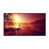 Beautiful Sunrise View on Calm Mountain Lake Vibrant Nature Canvas Wall Painting